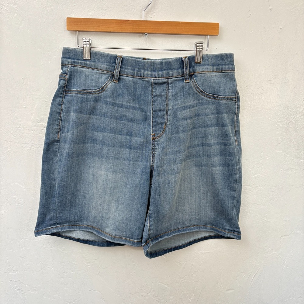 Judy Blue Bermuda Shorts Women Size 1X Blue Pull On Stretch JB150164